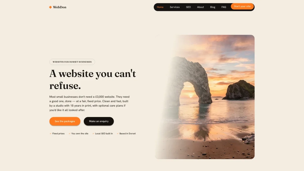 Professional Dorset web designer