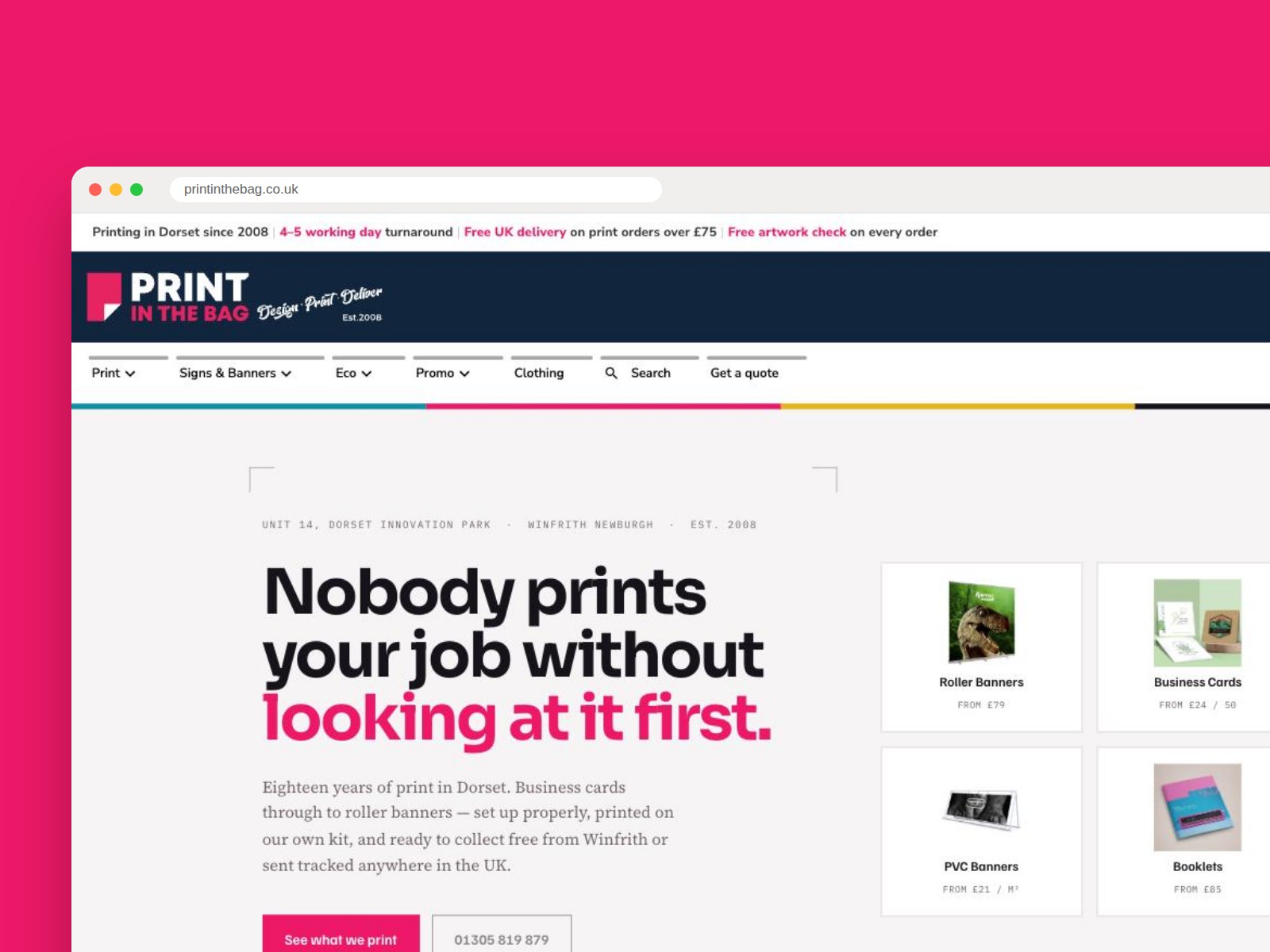 Print In The Bag online print shop